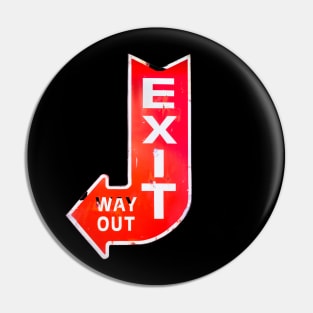 Vintage Exit Sign Pin