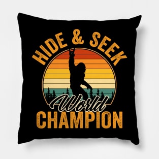 Hide and Seek Sasquatch Funny Pillow