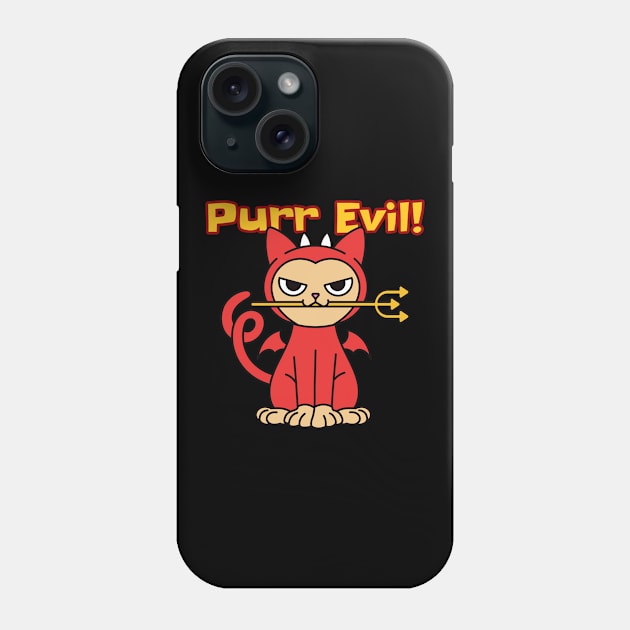 Evil Cat Funny Pure Evil LOL Phone Case by Tip Top Tee's