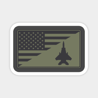 F-15 Eagle US Flag Patch (subdued) Magnet