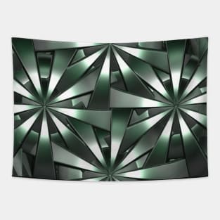 Metal Pinwheels in Green Tapestry