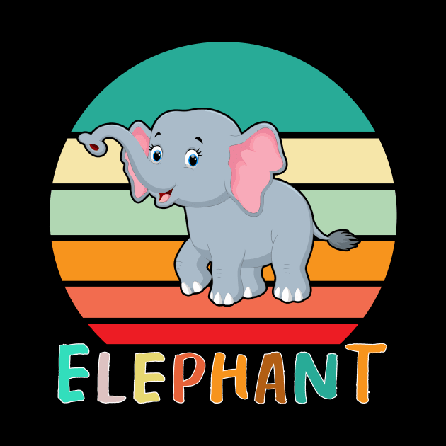 Vintage Retro Elephant by adrinalanmaji