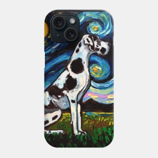 Great Dane Harlequin Night Phone Case