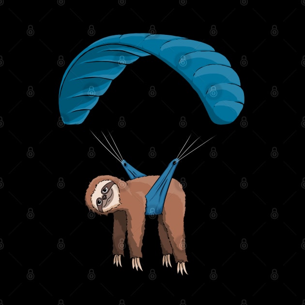 Paragliding Flying Sloth Skydiving Paraglider by SkizzenMonster