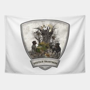 German Wirehaired Pointers, hunting season Tapestry