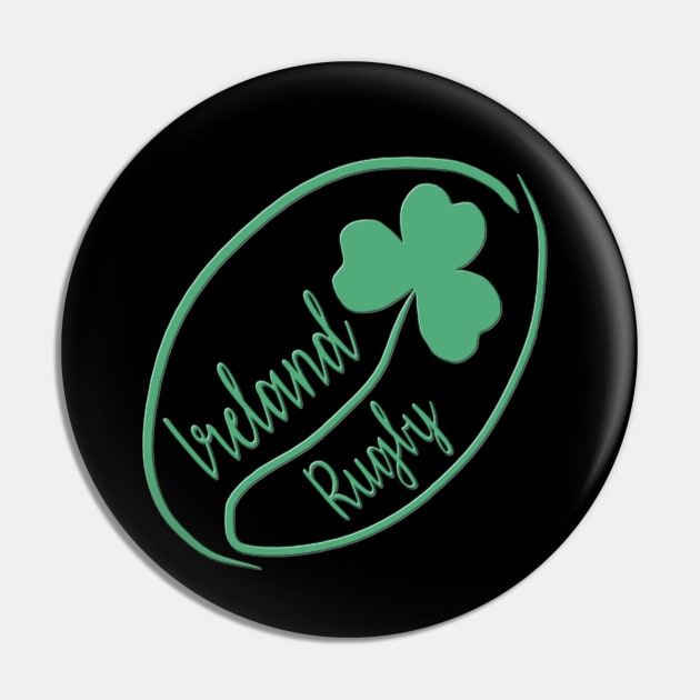 Ireland Rugby Ball Pin by Alex Bleakley