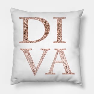 Sparkling rose gold Diva Pillow