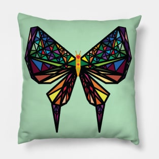 Geometric Butterfly Hand Drawn Art Pillow