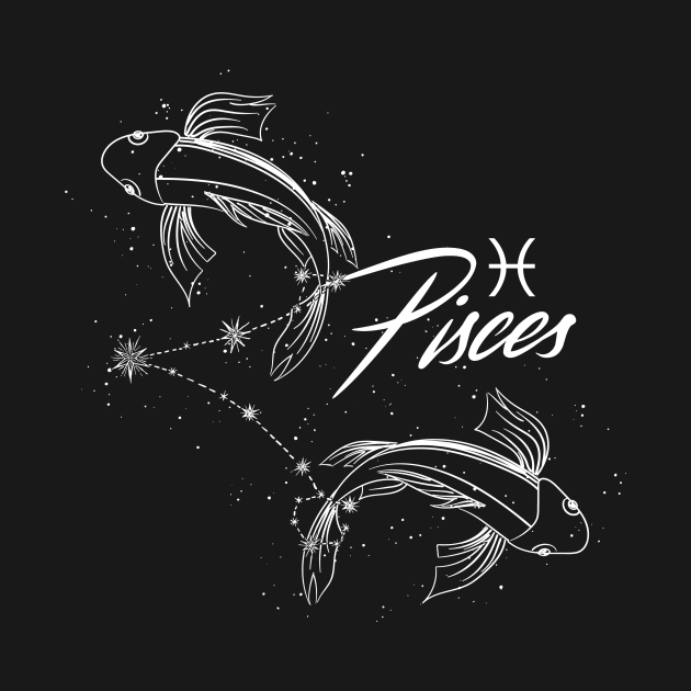 Pisces Zodiac Print by Kalepanic