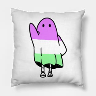 genderqueer ghost Pillow