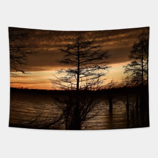 Sunset at Lake Sam Rayburn Tapestry