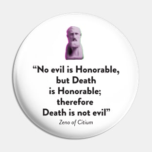 Stoic quote from Zeno of Citium Pin