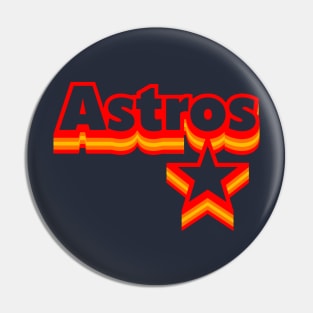 Astros and Star Retro Pin