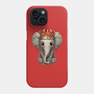 Cute Royal Elephant Wearing Crown Phone Case