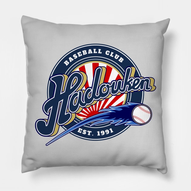 Hadouken Baseball Club Pillow by monochromefrog