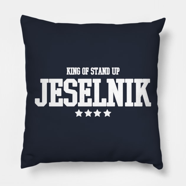 King of stand up comedy - Anthony Jeselnik White Pillow by Aspita