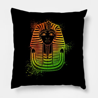 Colorful drawing of Tutankhamun Pillow