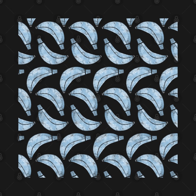 Banana Pattern - Blue by Mango Bana