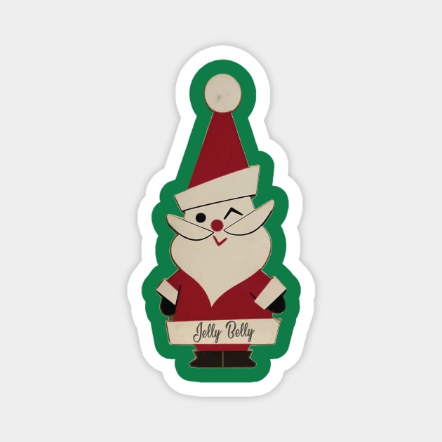 Santa has a Jelly Belly Magnet by Eugene and Jonnie Tee's