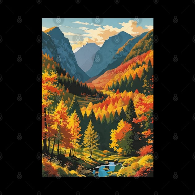 Autumn Print Tourism Poster by CursedContent