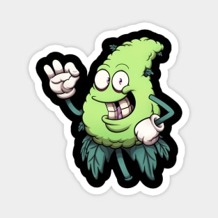 Weed Bud Character Plant Magnet