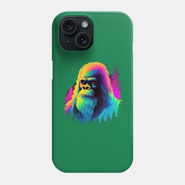 Bigfoot Forest Silhouette Phone Case by wumples