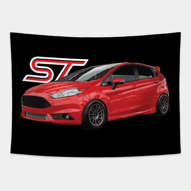 Fiesta ST ST180 Mk7 Race Red Hot hatch Tapestry by cowtown_cowboy