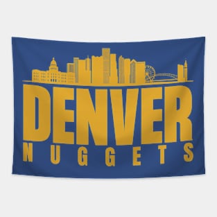 Denver City Nuggets Basketball Tapestry