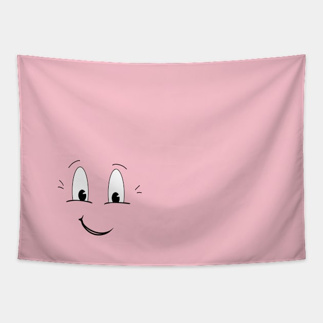 Cute Kawaii face design Tapestry by Shanti-Ru Design