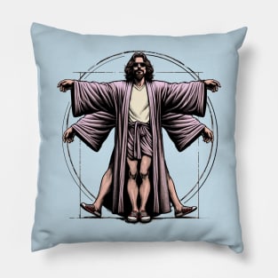 Vitruvian Dude Da Vinci Vitruvian Man Big Lebowski Pillow