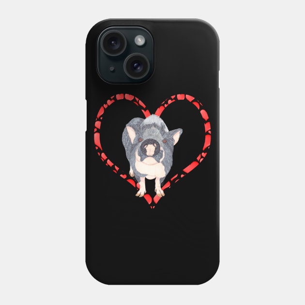 POT BELLIED PIG HEART Phone Case by BeritValk