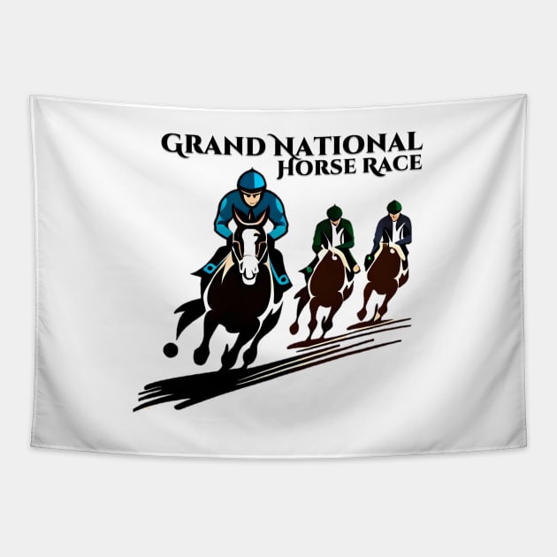 Grand National Horse Race Tapestry by iCutTee