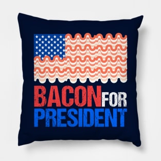 Bacon for President Pillow