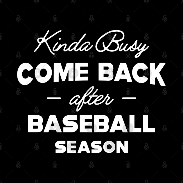 Baseball - Kinda busy come back after baseball season by KC Happy Shop