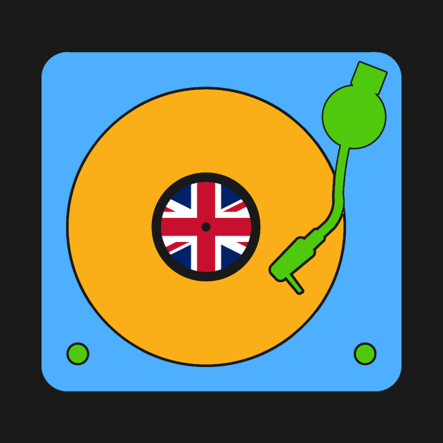 BritPop Turntable by My Geeky Tees - T-Shirt Designs