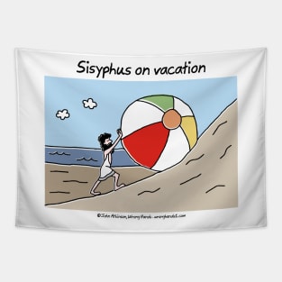 Sisyphus on vacation Tapestry