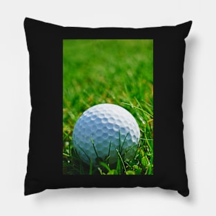 Golf Ball in Grass Pillow