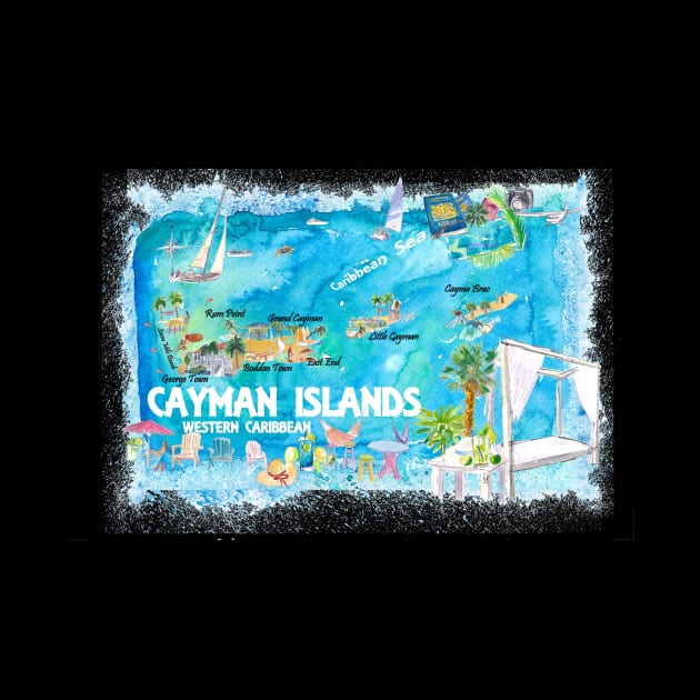 Cayman_Islands_Illustrated_Travel_Map_with_Roads_and_HighlightsS by artshop77