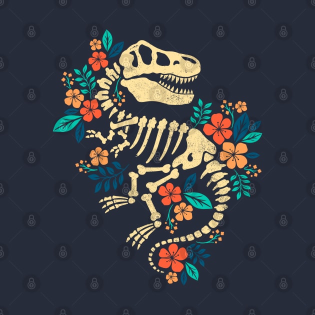 flowered dinosaur fossil by NemiMakeit