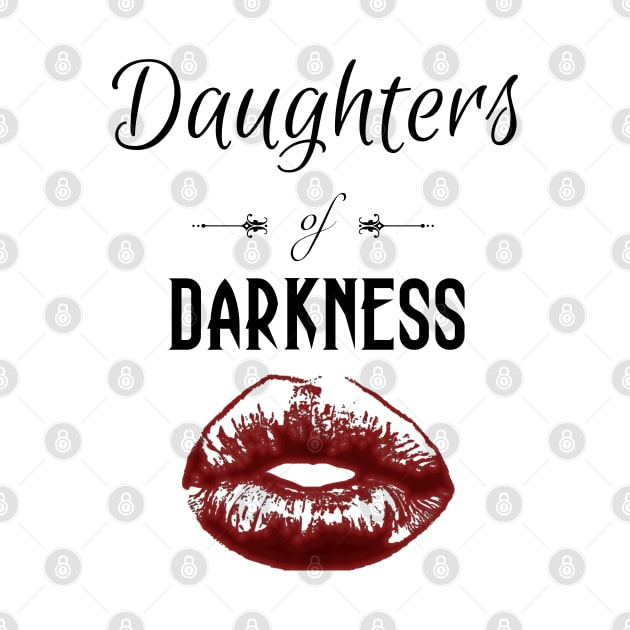 Daughters of Darkness | Red Glow Goth Lips Black by aRtVerse