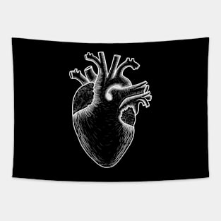 Human heart anatomy, I love my heart Tapestry