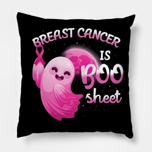 Halloween Breast Cancer Is Boo Sheet Ghost Pink Ribbon Pillow