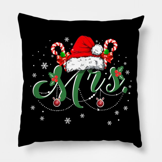 Mrs Claus Chestnuts Funny Christmas Pillow by wizardwenderlust