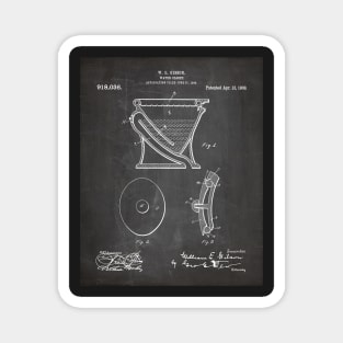 Toilet Patent - Bathroom Art - Black Chalkboard Magnet