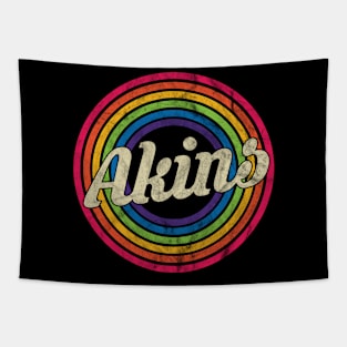 Akins - Retro Rainbow Faded-Style Tapestry