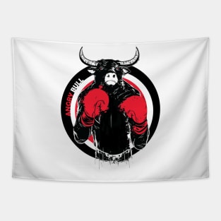 Angry bull Tapestry