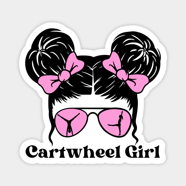 Messy Bun Cartwheel Girl Magnet by The WYLD Tribe