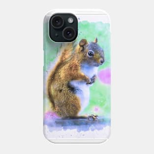 Cute squirrel standing and waiting Phone Case