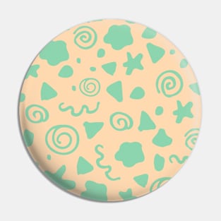 Pink and mint simple shapes Pin