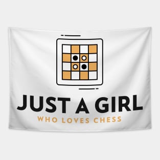 Just A Girl Who Loves Chess Tapestry
